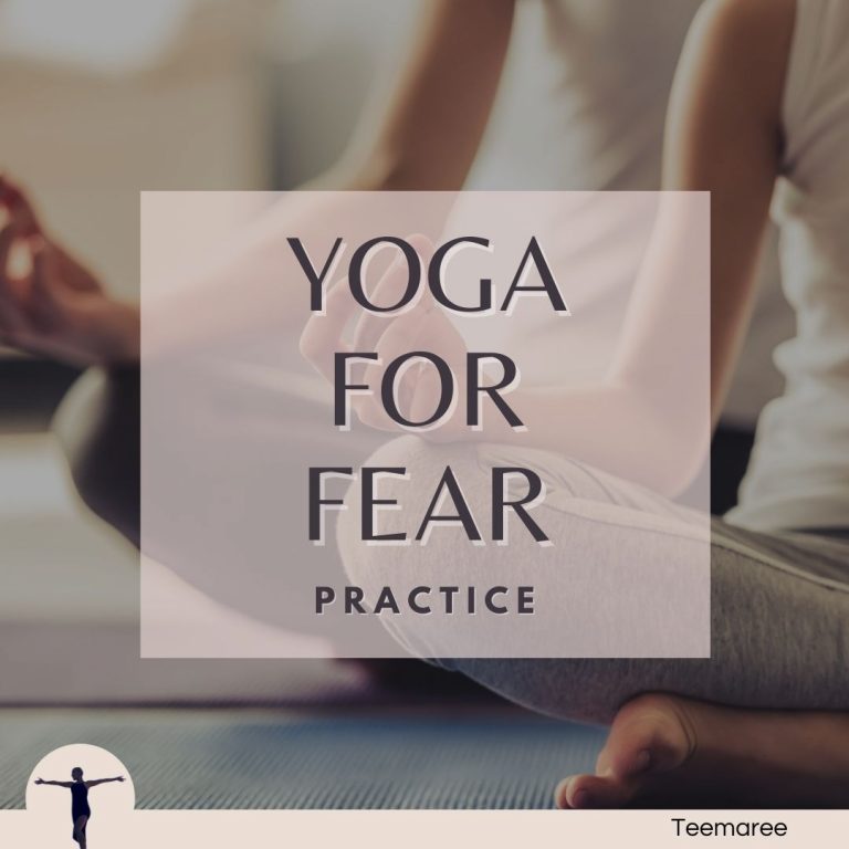 Use yoga to fight fear. This yoga for fear practice is a personal development product by Teemaree. It is for the mind, body, and spirit. Enjoy unlimited access to the practice and watch anytime to fight fear with yoga.