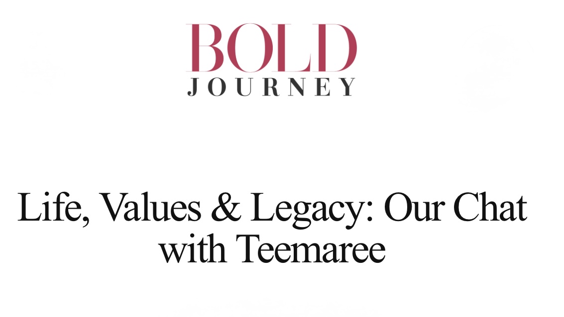 Featured in Bold Journey Magazine: A Conversation on Life, Values, and ...